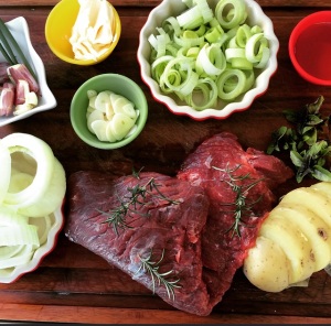 Fraldinha No Forno Com Batatas e Legumes