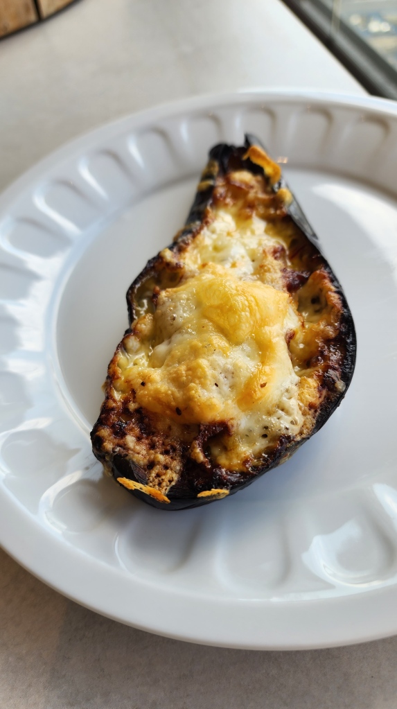 Berinjela Rechada com Linguiça na Airfryer