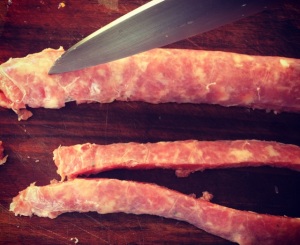 Polenta com Ragú de Lingüiça