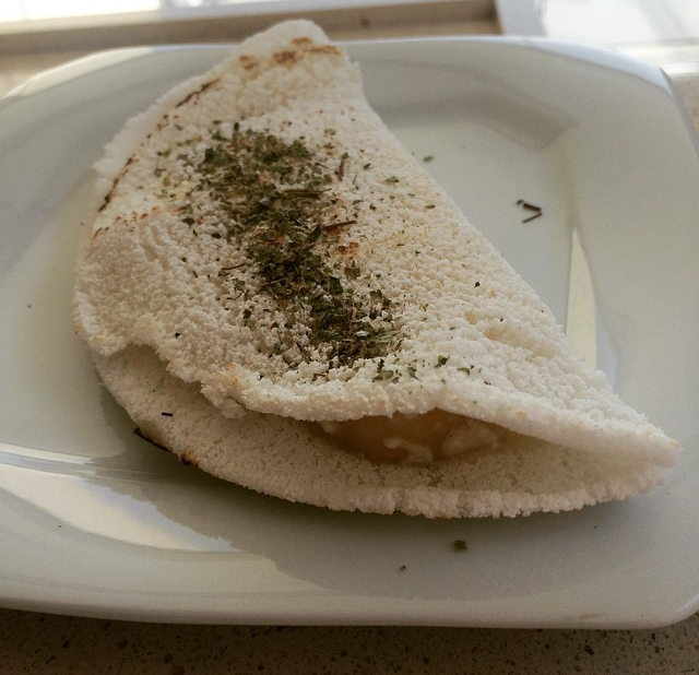 Tapioca de Beterraba com Queijo Branco