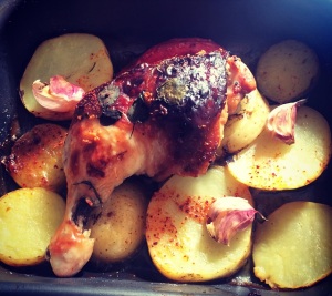 Frango ao Perfume de Pimentas Recheado com Miss Croc