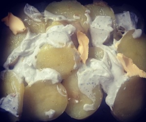Batata Gratinada com Queijos e Saint Augur