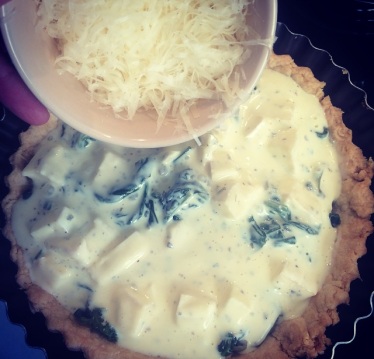Quiche de Espinafre e Queijo Brie