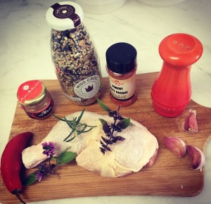 Frango ao Perfume de Pimentas Recheado com Miss Croc