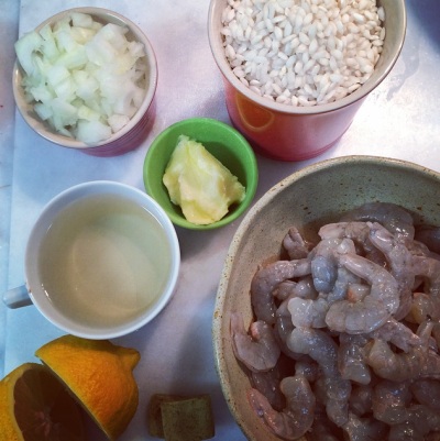 Risoto de Camarões com Perfume de Limão Siciliano