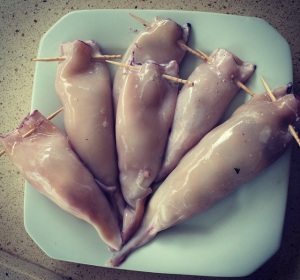 Lula Recheada; Camarões e Amendoas