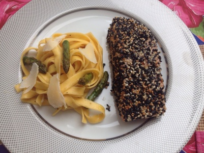 Salmão Com Crosta de Gergelim