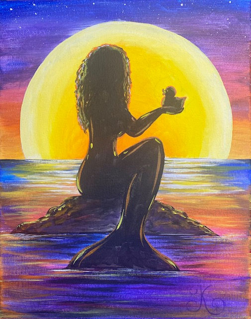 Paint & Sip - Miss Mermaid (Choice of Colors) 