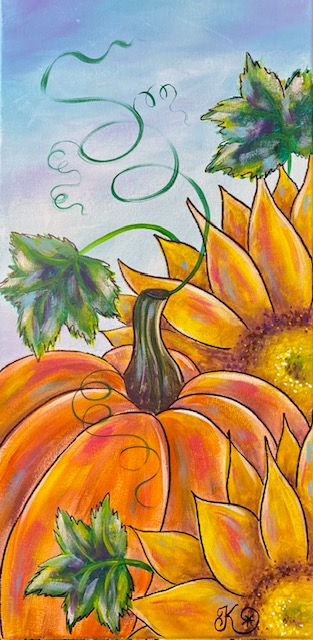 Paint & Sip - Petals and Pumpkin (10x20 canvas)
