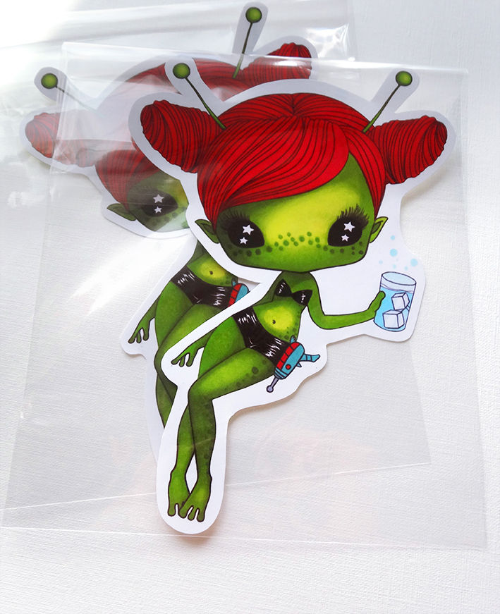 Sticker or Magnet Martian