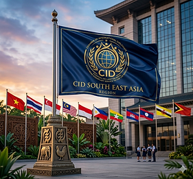 CID Southeast Asia flag and Asian flags, diplomatic cooperation