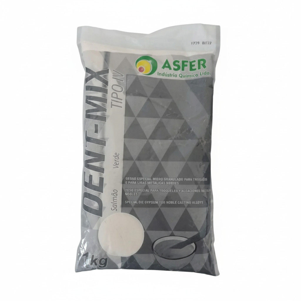 Gesso Especial Dent Mix tipo 4 Bege - refil 1Kg Asfer