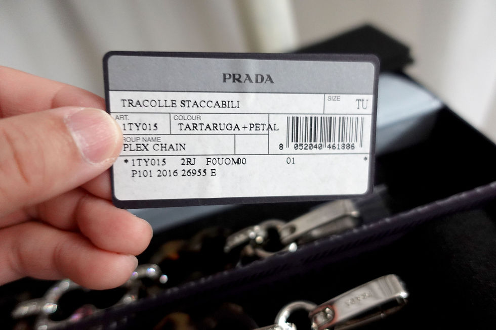섬네일: PRADA Tortoiseshell Color Sparkling Crystal Gourd-Shaped Handbag Chain
