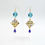 縮圖：藍色施華洛不規則水晶石耳環  Blue Swarovski Crystal Earrings