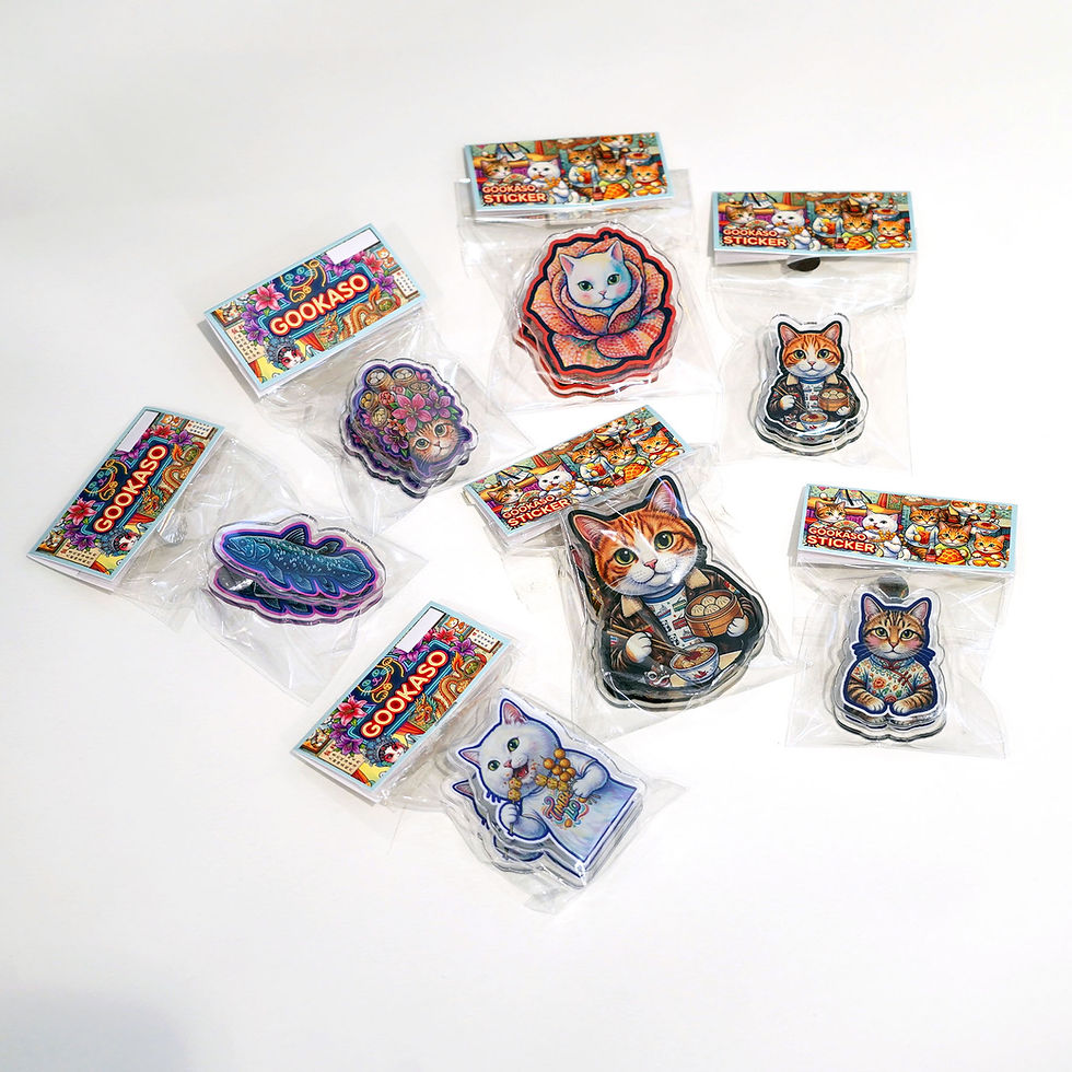 Thumbnail: 【GOOKASO x TIMBEE LO】香港限定聯名 玫瑰白貓雙面透明壓克力萬用夾 / Acrylic Paper Clip