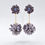 縮圖：紫色立體壓花雛菊花球耳環 Orchid Purple Daisy Ball Earring