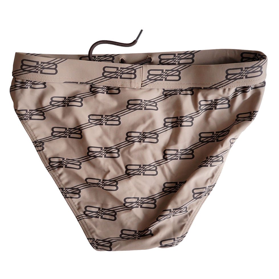Miniatura: Balenciaga Brown Monogram Triangle Swim Briefs