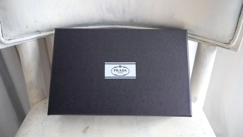 Miniature : PRADA Black Patent Leather Crossbody Bag with Oversized Logo (100% Authentic)