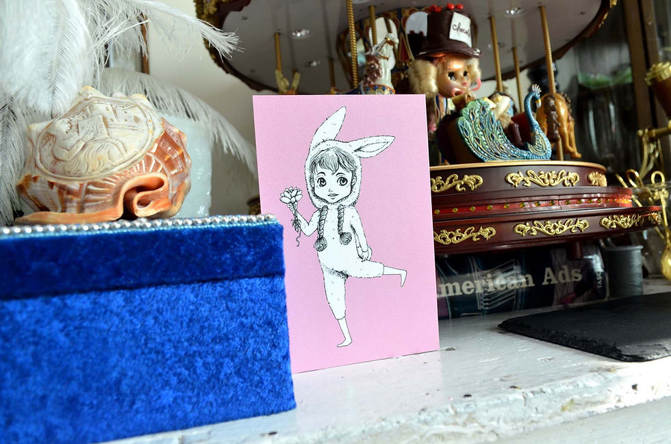 Miniatura: GOOKASO 兔子少年 多肉植物蘑菇王國明信片 書紙材質POSTCARD