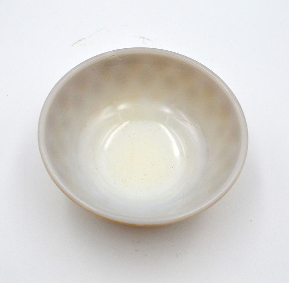 Miniatura: FIRE KING 啡黃色菱格飯碗 60年代Anchor Hocking Kimberly Bowl