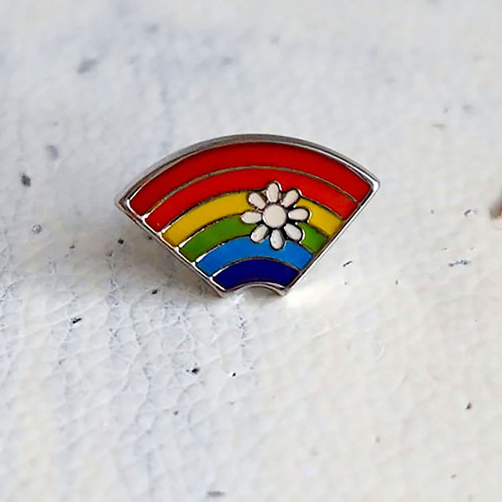 縮圖：LANVIN Rainbow Pattern Lapel Button (Decorative Use)