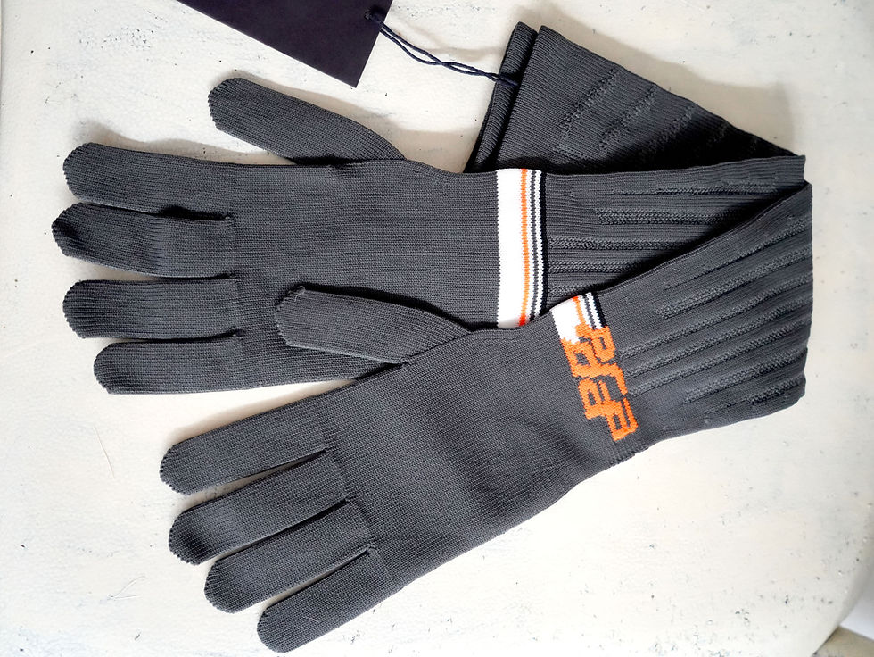 Miniatura: Prada Nylon long gloves with PRADA logo print.