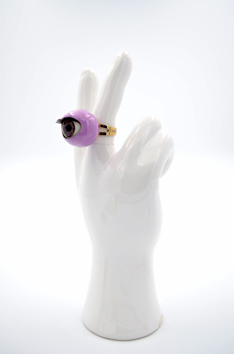 サムネイル： 香芋紫色活動眼珠戒指 閃粉糖果色系