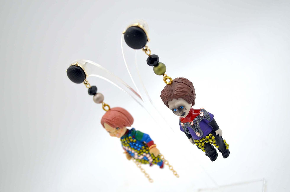 Miniaturbild: Child's Play 恰吉娃鬼回魂靈異入侵 恐怖娃娃耳環 綴施華洛水晶