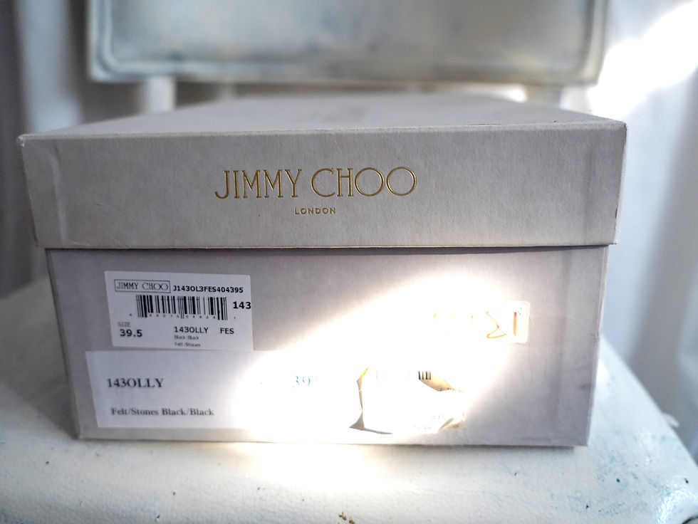 縮圖：EU39.5.JIMMY CHOO Black Leather Suede Crystal-Embellished Oxford Shoes