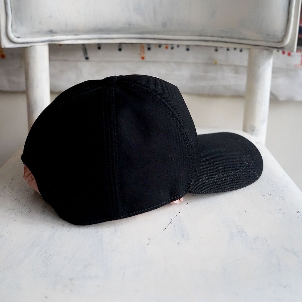 縮圖：MIU MIU Black Logo Embroidered Baseball Cap