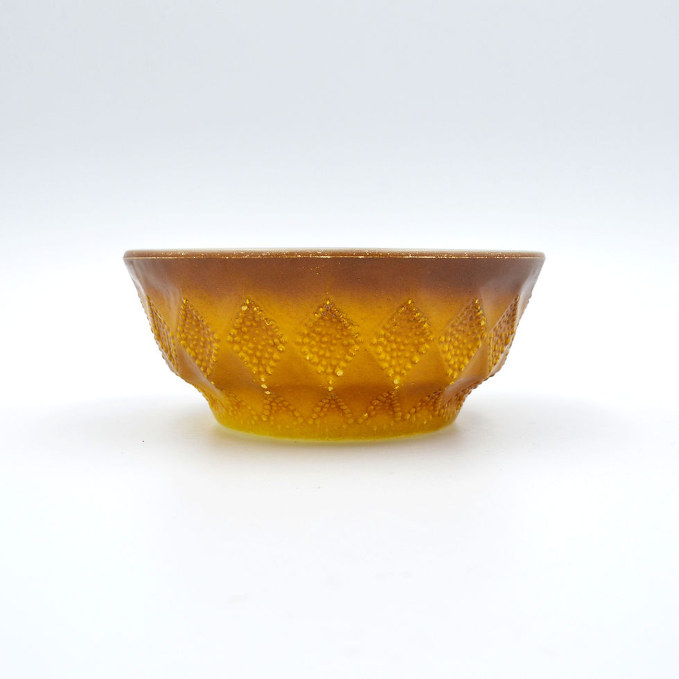 Miniatura: FIRE KING 啡黃色菱格飯碗 60年代Anchor Hocking Kimberly Bowl