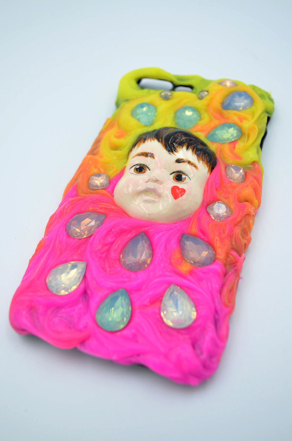 Miniaturbild: iPhone 8s Plus手工娃娃頭電話殼