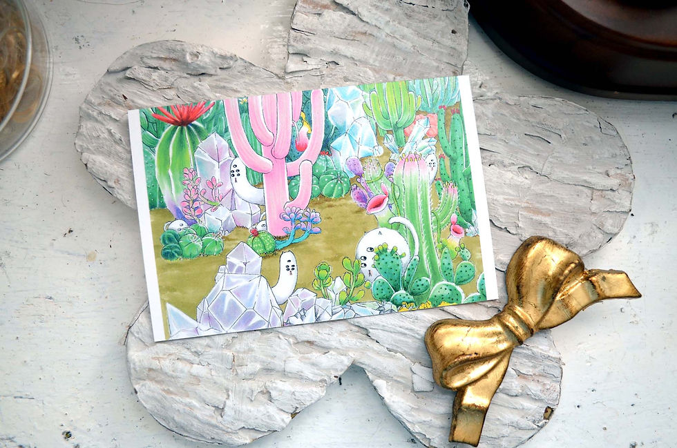 Miniatura: GOOKASO 仙人掌國之森 小怪獸明信片 珠光面材質 POSTCARD