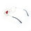 Miniature : 【CUPID】Sliver Glasses w/ Swarovski crystals heart deco 【邱比特系列】銀色平光眼鏡綴紅色施華洛水晶裝飾    Eyewear Material - Metal  Crystals Material