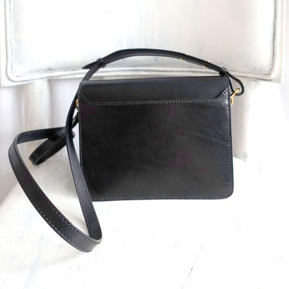 Miniaturbild: JIMMY CHOO genuine cowhide leather gold C-shaped buckle crossbody bag handba