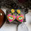 Miniatura: Russian Hand-Embroidered Heart-Shaped Eye Earrings