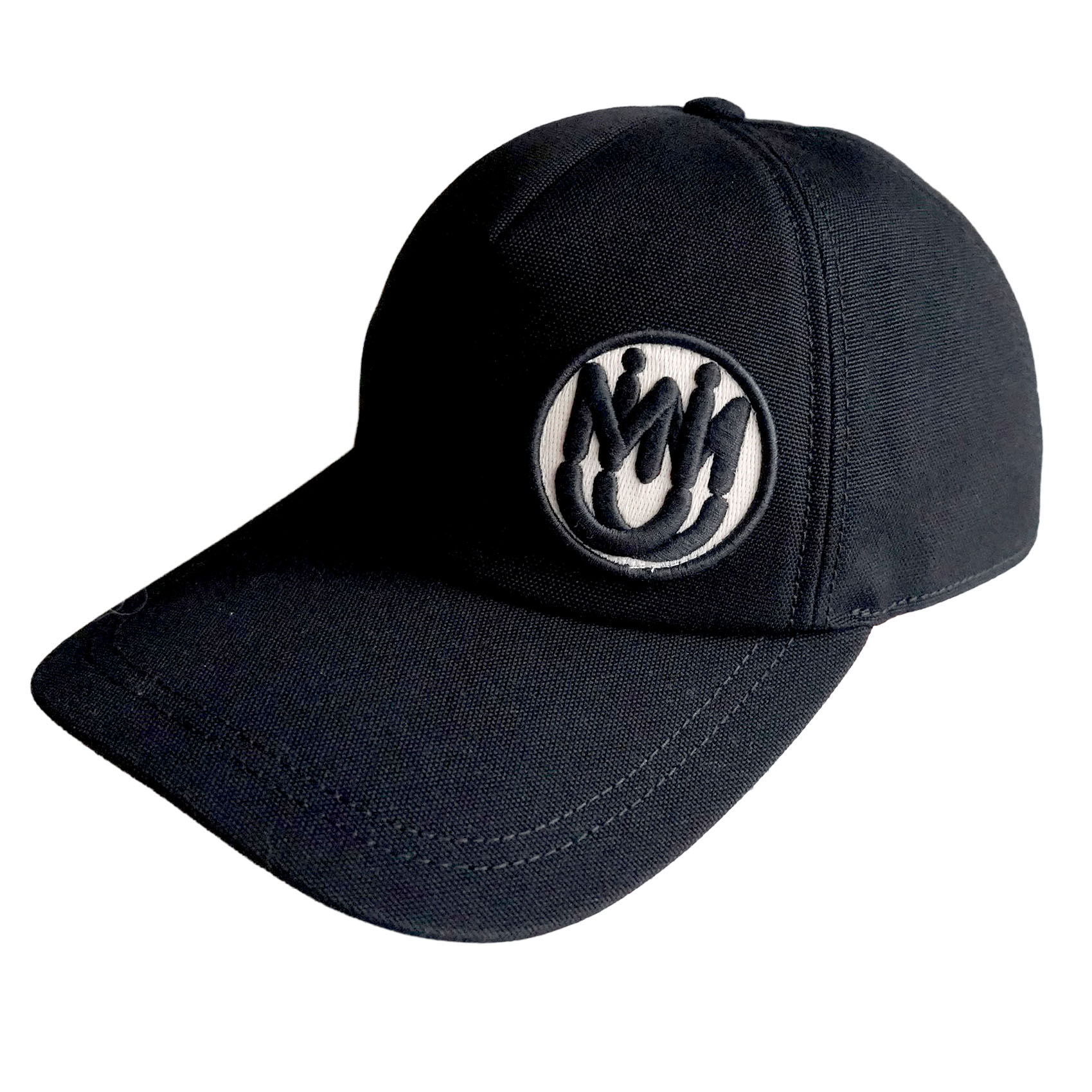 MIU MIU Black Logo Embroidered Baseball Cap