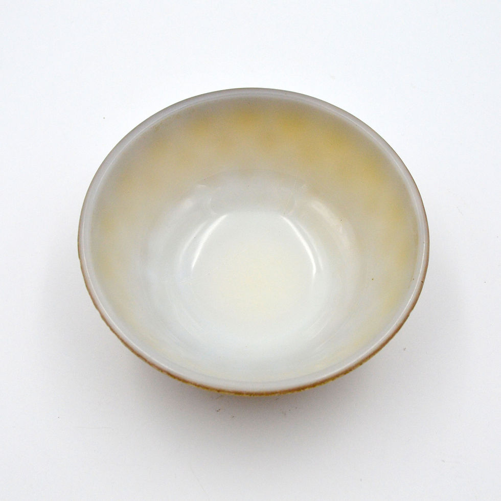 Miniature : FIRE KING 啡黃色菱格飯碗 60年代Anchor Hocking Kimberly Bowl