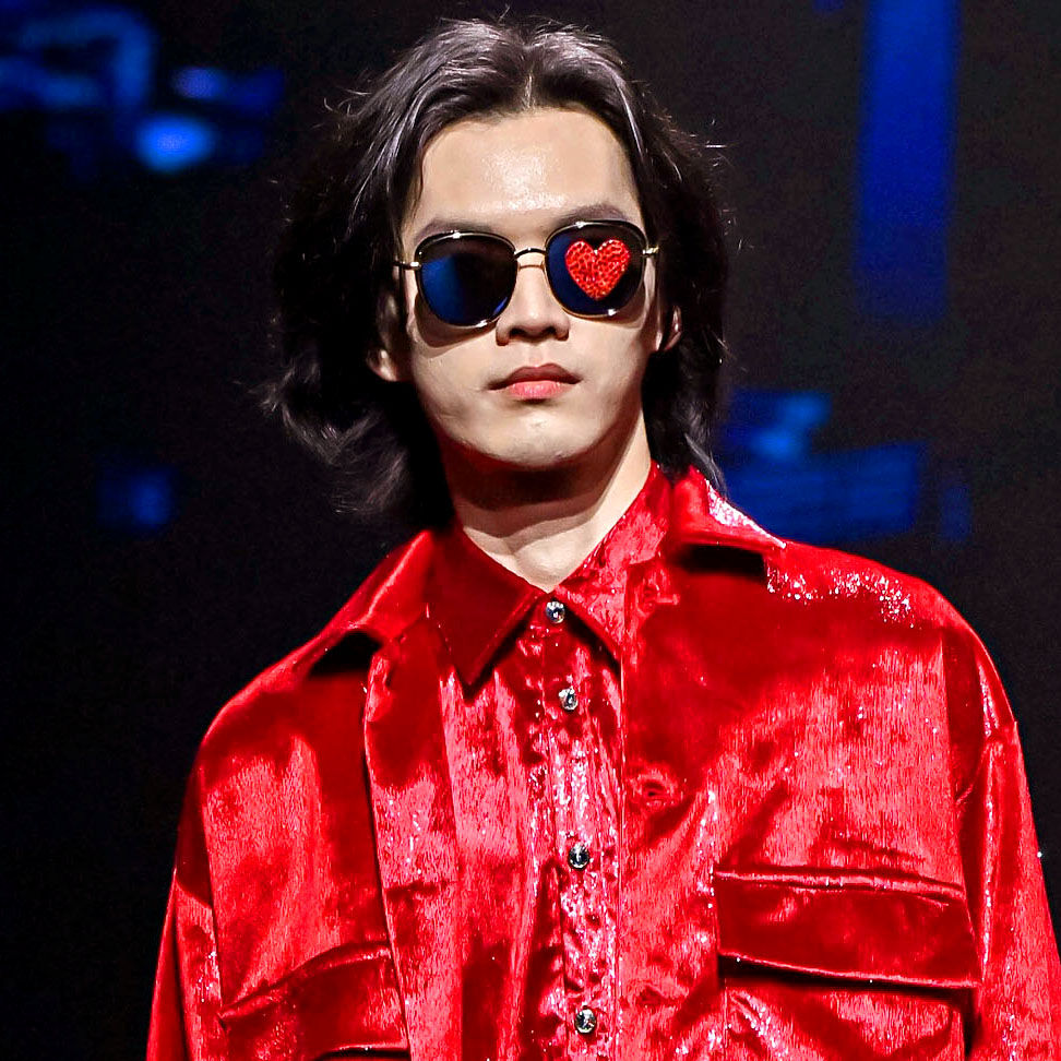 Miniatura: 【CUPID】Sun Glasses w/ Swarovski crystals heart deco 太陽眼鏡綴紅色施華洛水晶裝飾