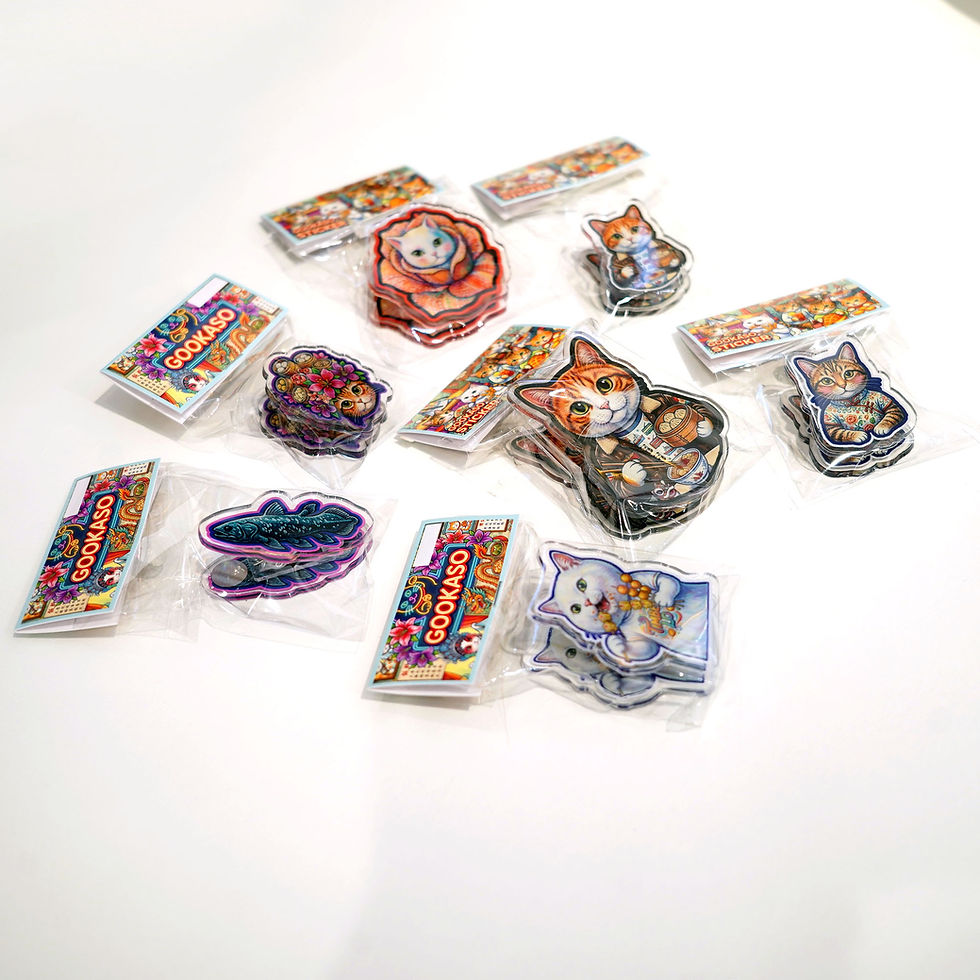 Thumbnail: 【GOOKASO x TIMBEE LO】香港限定聯名 玫瑰白貓雙面透明壓克力萬用夾 / Acrylic Paper Clip