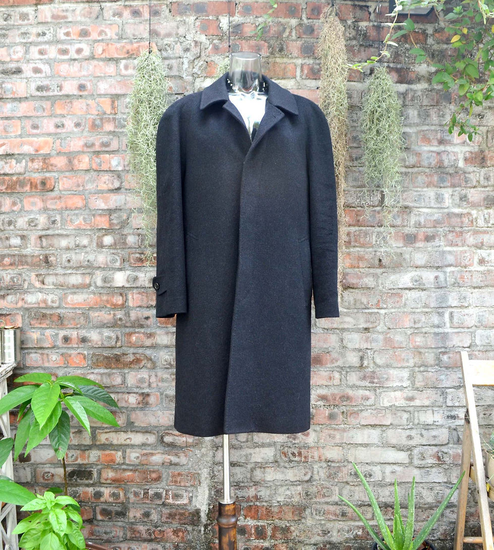 縮圖：【VINTAGE中古】100% Cashmere 純羊毛圓肩剪裁大衣超輕巧保暖日本品牌