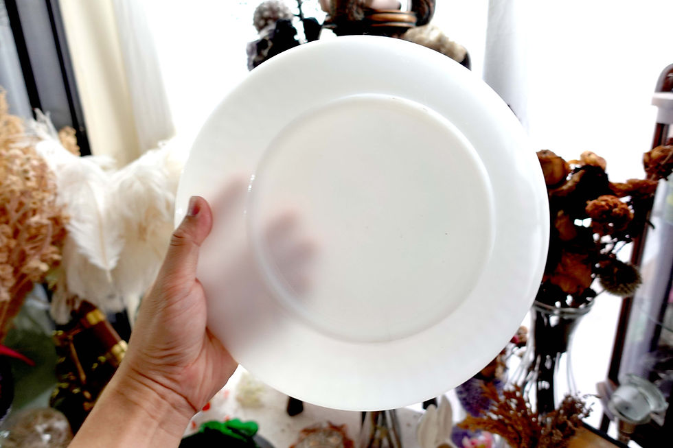 Thumbnail: FIRE KING 1960s Antique Iridescent White Aura Glass Salad Plate