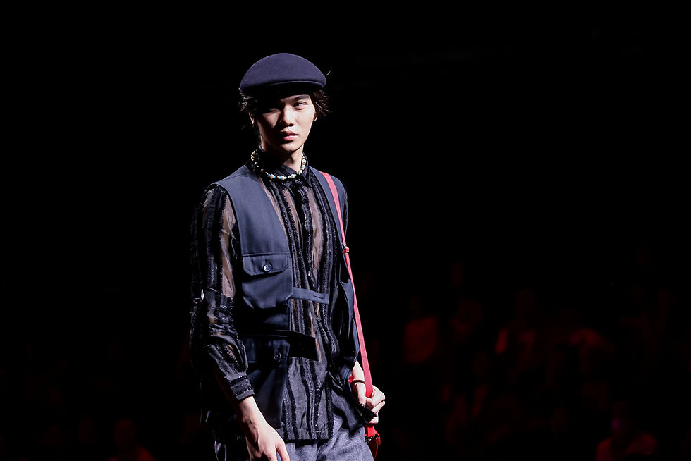 Miniaturbild: TIMBEE LO Wool Indigo Cargo Vest Jacket with 6 pockets TIMBEE LO 靛藍色純羊先工裝多袋背心外套    Material - 100% Wool  Free Size    Accept