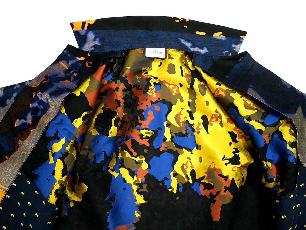 Miniatura: TIMBEE LO Black Galaxy Pattern Jacket with metallic red metal button