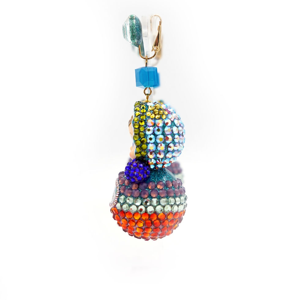 縮圖：【CUPID】Colorful Swarovski Crystals Russian Doll Earrings