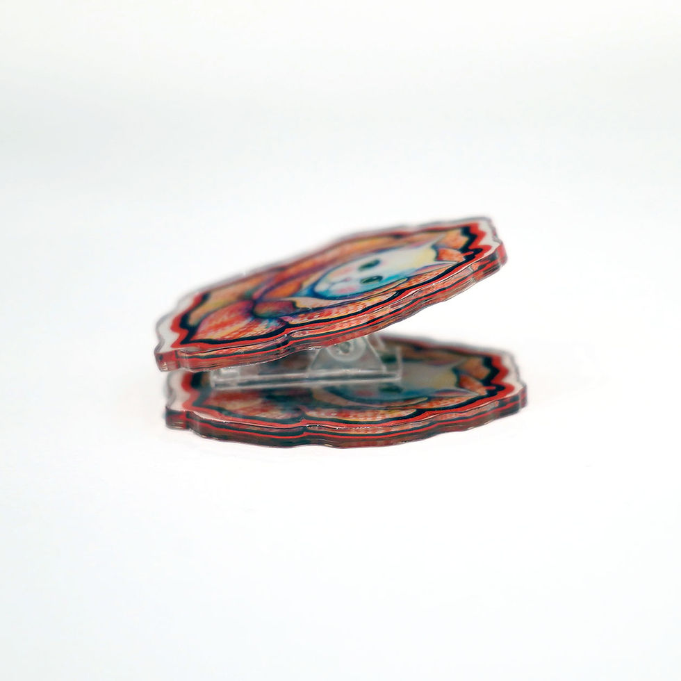 Thumbnail: 【GOOKASO x TIMBEE LO】香港限定聯名 玫瑰白貓雙面透明壓克力萬用夾 / Acrylic Paper Clip