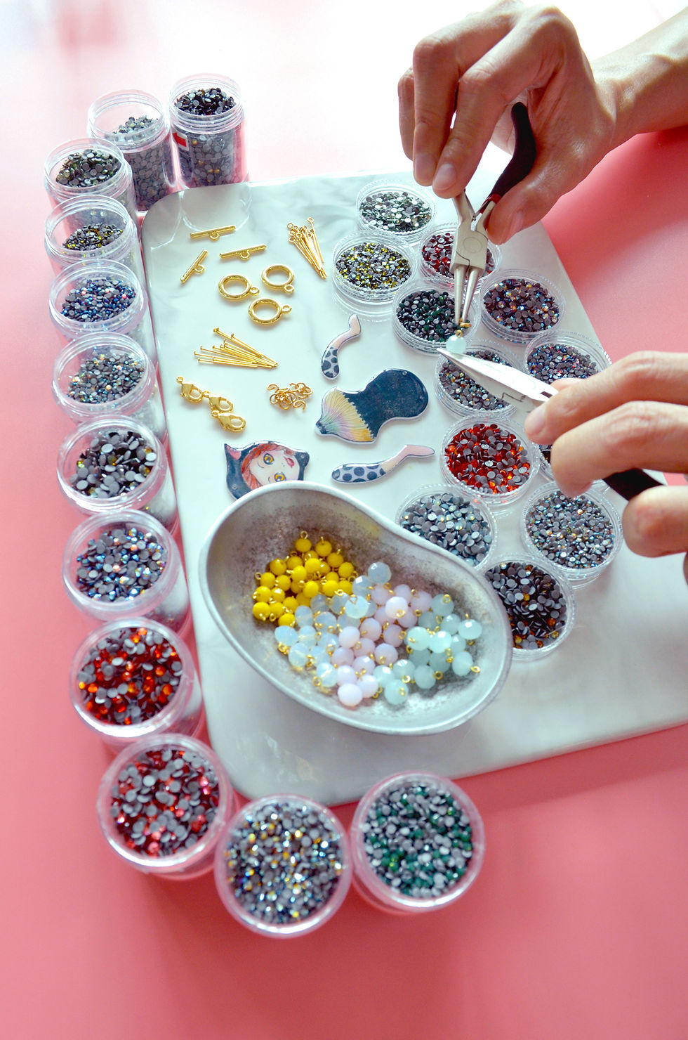 섬네일: 數碼熱縮片圖案印花 耳環創作班 Digital Print Earring Making Class Swarovski Crystal
