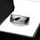 Thumbnail: Ravens on the Bushes Pattern  Engraved Black Tungsten Carbide Ring, His & Her Wedding Bands, Nature Rings, Ravens Ring
