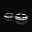 Thumbnail: Matching tungsten wedding bands featuring meteorite-inspired inlay for couples promise rings or alternative engagement