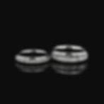 Thumbnail: Matching tungsten wedding bands featuring meteorite-inspired inlay for couples promise rings or alternative engagement